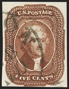 Sale 1150, Lot 572, 3c-5c 1851-56 Issue (Scott 11-12), 5c Red Brown (12) Sale 1150, Lot 572, 3c-5c 1851-56 Issue (Scott 11-12)