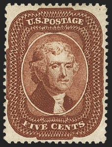 Sale 1150, Lot 604, 1c-5c 1857-60 Issue (Scott 18-30A)