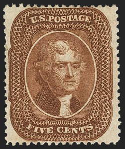 Sale 1150, Lot 608, 1c-5c 1857-60 Issue (Scott 18-30A)