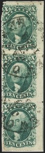 Sale 1150, Lot 612, 10c-90c 1857-60 Issue (Scott 31-39)