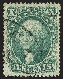Sale 1150, Lot 614, 10c-90c 1857-60 Issue (Scott 31-39)