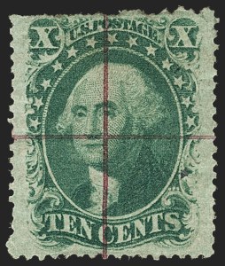 Sale 1150, Lot 618, 10c-90c 1857-60 Issue (Scott 31-39)