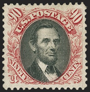 Sale 1150, Lot 737, 30c-90c 1869 Pictorial Issue and 30c Invert (Scott 121-122)