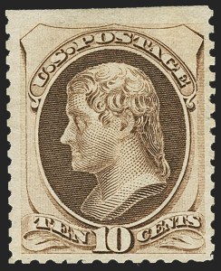 Sale 1150, Lot 799, 1875 Continental Bank Note Co. Hard Paper Special Printing (Scott 167-177, 180)