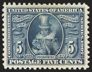 Sale 1150, Lot 995, 1907 Jamestown Issue (Scott 328-330)