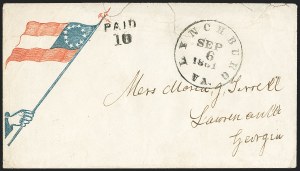 Sale 1155, Lot 3005, Confederate States, Handstamped Paid thru Postmasters Provisionals