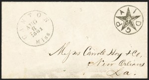 Sale 1155, Lot 3010, Confederate States, Handstamped Paid thru Postmasters Provisionals