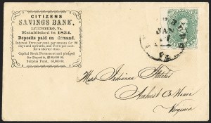Sale 1155, Lot 3022, Confederate States, General Issues on-Cover