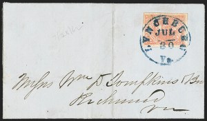 Sale 1155, Lot 3029, Confederate States, General Issues on-Cover