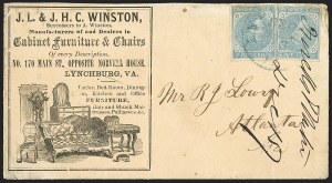 Sale 1155, Lot 3034, Confederate States, General Issues on-Cover