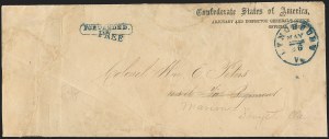 Sale 1155, Lot 3045, Confederate States, General Issues on-Cover