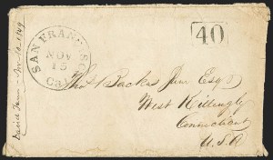 Sale 1155, Lot 3080, Stampless Covers by State