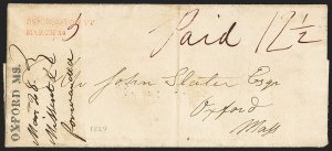 Sale 1155, Lot 3088, Stampless Covers by State