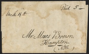 Sale 1155, Lot 3093, Stampless Covers by State