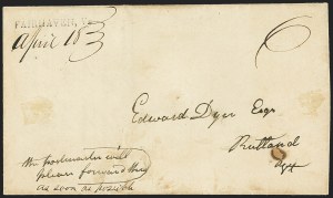 Sale 1155, Lot 3094, Stampless Covers by State