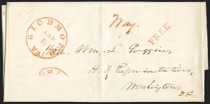 Sale 1155, Lot 3104, Stampless Covers by State