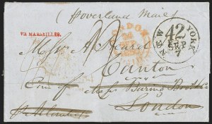 Sale 1155, Lot 3122, China Mails, Outbound, Stampless and Stamped