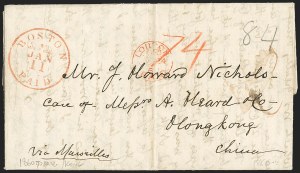 Sale 1155, Lot 3133, China Mails, Outbound, Stampless and Stamped