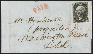 Sale 1155, Lot 3154, New York Postmaster`s Provisional