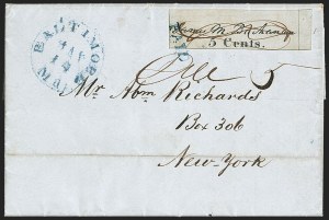 Sale 1159, Lot 19, Postmasters Provisionals