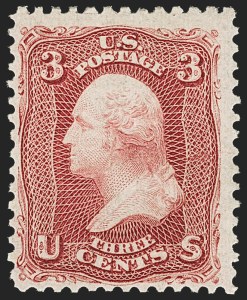 Sale 1162, Lot 136, 1861-66 Issue (Scott 56-78), 3c Lake (66) Sale 1162, Lot 136, 1861-66 Issue (Scott 56-78)