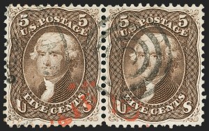Sale 1162, Lot 148, 1861-66 Issue (Scott 56-78)