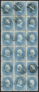 Sale 1162, Lot 176, 1867-68 Grilled Issue (Scott 79-101)