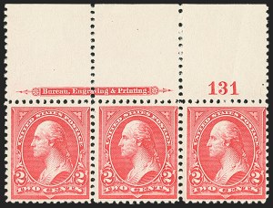 Sale 1162, Lot 348, 1894 Unwatermarked Bureau Issue (Scott 246-263)