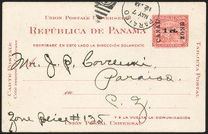 Sale 1162, Lot 864, U.S. Possessions - Canal Zone Postal Cards and Postal Stationery