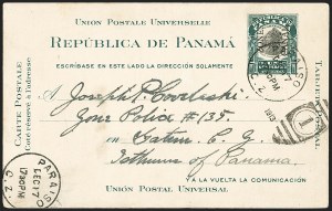 Sale 1162, Lot 872, U.S. Possessions - Canal Zone Postal Cards and Postal Stationery