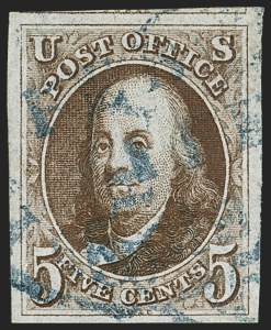 Sale 1163, Lot 1, 1847 Issue and 1875 Reproduction (Scott 1-4)