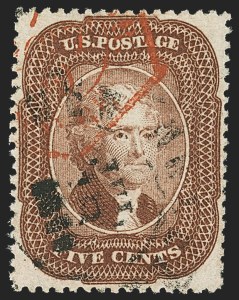 Sale Number 1163, Lot Number 31, 1857-60 Issue (Scott 19-39) Sale Number 1163, Lot Number 31, 1857-60 Issue (Scott 19-39)