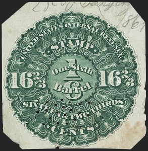 Sale 1164, Lot 525, Beer Stamps - 1866 Issue