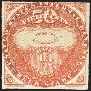 Sale 1164, Lot 540, Beer Stamps - 1870 Issue