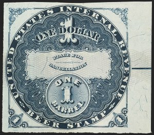 Sale 1164, Lot 543, Beer Stamps - 1870 Issue