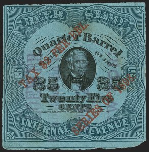 Sale 1164, Lot 575, Beer Stamps - 1898 Provisional Issue