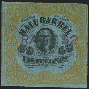 Sale 1164, Lot 577, Beer Stamps - 1898 Provisional Issue
