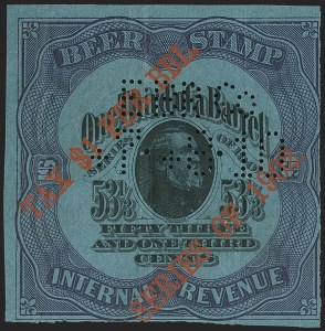 Sale 1164, Lot 595, Beer Stamps - 1898-1902 Issues