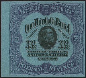 Sale 1164, Lot 599, Beer Stamps - 1898-1902 Issues