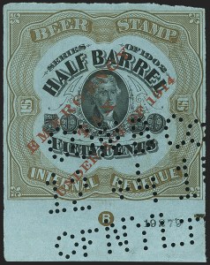 Sale 1164, Lot 617, Beer Stamps - 1914 Provisional Issue, 1914 Issue