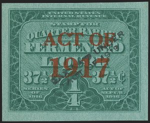 Sale 1164, Lot 644, Beer Stamps - 1918 Provisional Issue