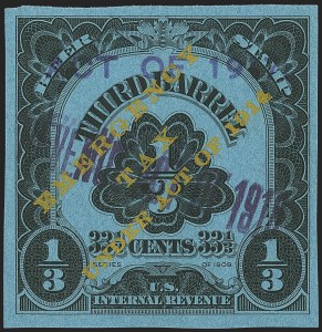 Sale 1164, Lot 649, Beer Stamps - 1918 Provisional Issue