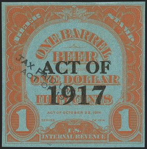 Sale 1164, Lot 651, Beer Stamps - 1918 Provisional Issue