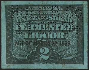 Sale 1164, Lot 664, Beer Stamps - 1933 Issue