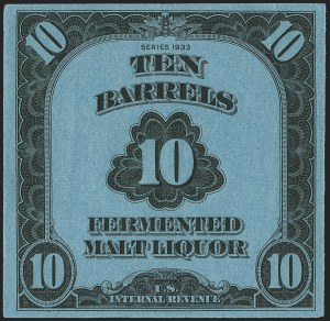 Sale 1164, Lot 670, Beer Stamps - 1933 Issue