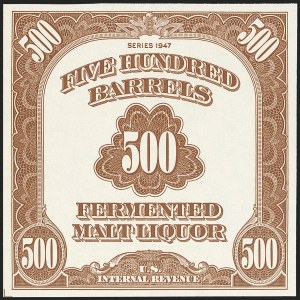 Sale 1164, Lot 678, Beer Stamps - 1933-51 Issues