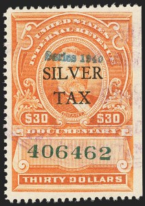 Sale 1164, Lot 698, Silver Tax - 1940 Issue