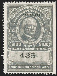 Sale 1164, Lot 706, Silver Tax - 1941 Issue