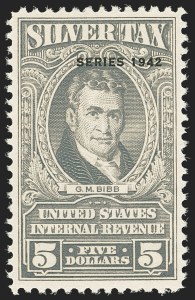 Sale 1164, Lot 710, Silver Tax - 1942 Issue