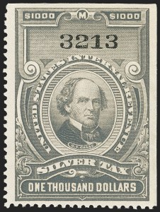 Sale 1164, Lot 726, Silver Tax - 1944 Issue, Balance of the Inman Collection